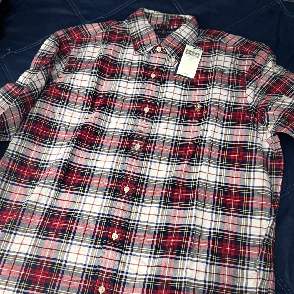 Ralph Lauren Men's Red Plaid Shirt